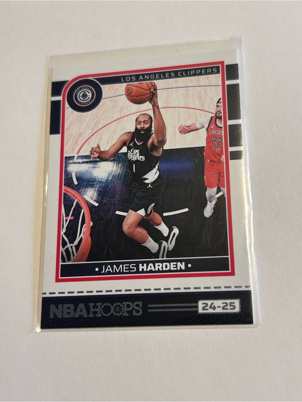 James Harden NBA Hoops Basketball Card - Black/Red Accent